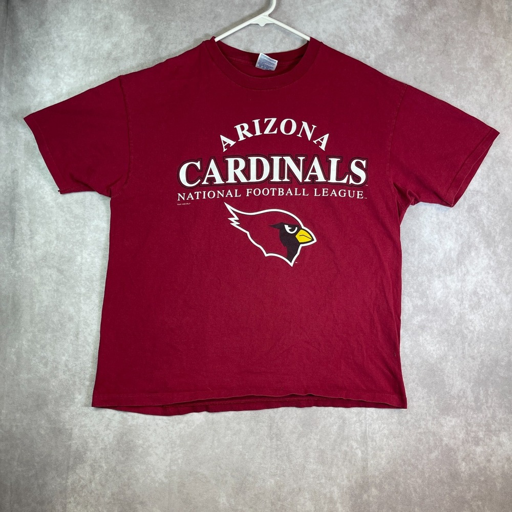 VINTAGE Arizona Cardinals Shirt Mens XL Red Short Sleeve NFL Football 90s USA
